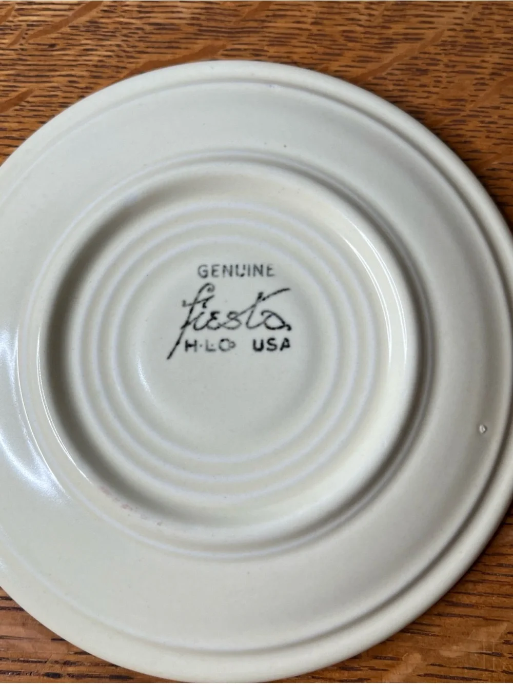 Vintage Original Fiestaware Ivory Saucers 6